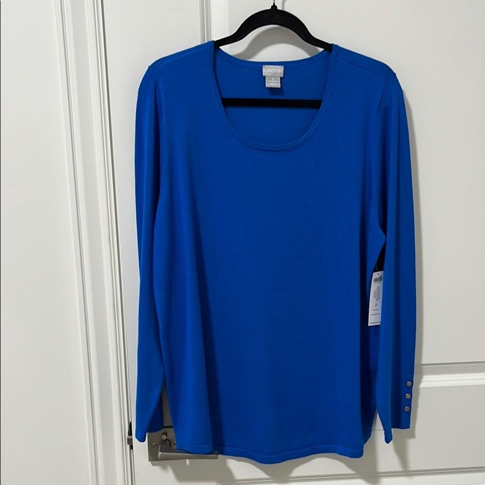 Blue Long Sleeve Top